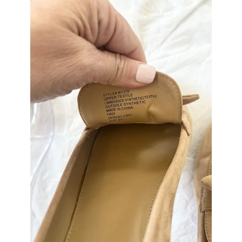 J.Crew Shoes Size 9.5 Faux Suede Loafers Flats Bow Slip On Comfort $128 Shoes